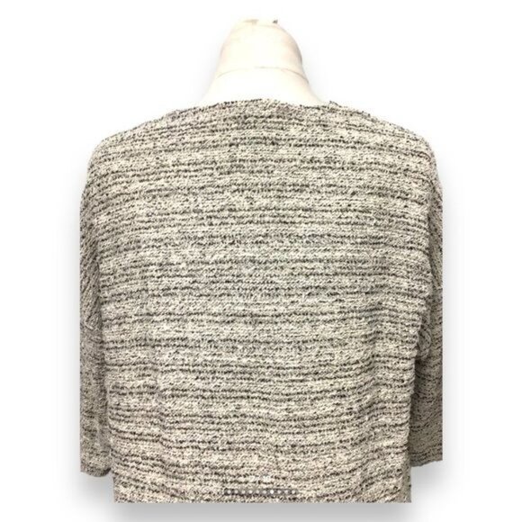 H&M Women’s Half Sleeve Crew Neck Speckled Knit Spike Studded Sweater, Size M - Picture 6 of 9